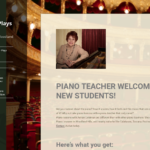Client of Civic Site Design – Adrian Plays Piano