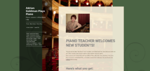 Client of Civic Site Design - Adrian Plays Piano
