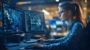 female programmer at Civic Site Design