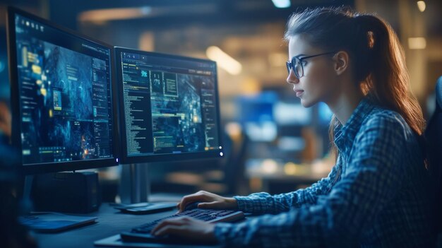 female programmer at Civic Site Design